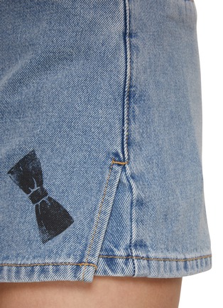  - MO&CO. - Bow Print Denim Mini Skirt