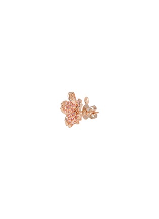 Detail View - Click To Enlarge - MIO HARUTAKA - ‘Sakura’ 18k Rose Gold Diamond Pink Sapphire Earring