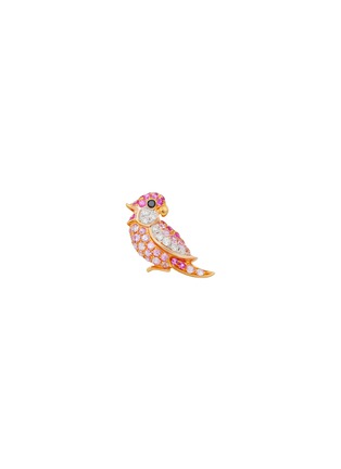 Main View - Click To Enlarge - MIO HARUTAKA - ‘Little Bird’ 18k White Rose Gold Diamond Pink Sapphire Earring