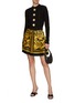 Figure View - Click To Enlarge - VERSACE - Baroque Print Silk Mini Skirt