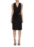 Main View - Click To Enlarge - VERSACE - Buckled Waist Midi Dress