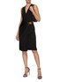 Figure View - Click To Enlarge - VERSACE - Buckled Waist Midi Dress