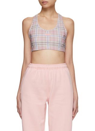Main View - Click To Enlarge - P.E NATION - Overland Chequered Sports Bra