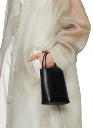 CHLOÉ, 'Sense' Leather Bucket Bag, BLACK, Women