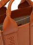 Detail View - Click To Enlarge - CHLOÉ - Mini ‘Woody’ Logo Embroidered Calfskin Leather Tote Bag