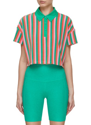 Main View - Click To Enlarge - BEACH RIOT - Willa Cropped Polo Top