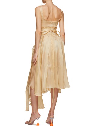 Back View - Click To Enlarge - A.W.A.K.E. MODE - Asymmetric Organdy Midi Dress