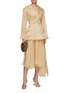 Figure View - Click To Enlarge - A.W.A.K.E. MODE - Asymmetric Organdy Midi Dress