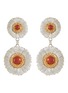 Main View - Click To Enlarge - BUCCELLATI - Blossoms Diamond and Red Jasper Daisy Pendant Earrings