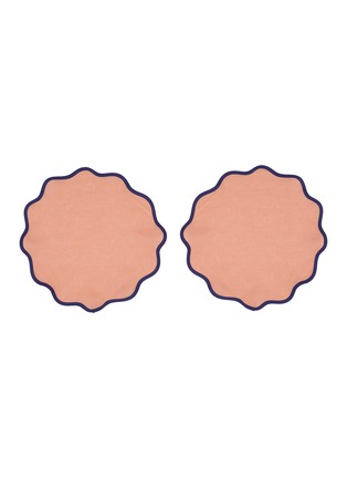 Main View - Click To Enlarge - LA DOUBLEJ - Cloud Tablemats Set of 2 — Rainbow Rose