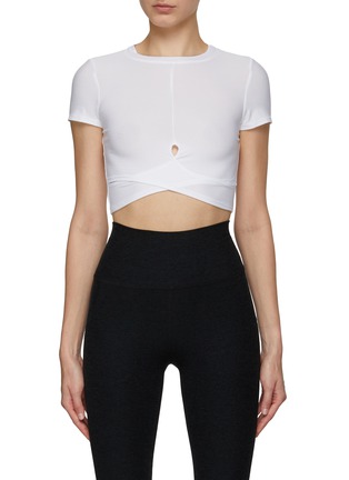 Main View - Click To Enlarge - BEYOND YOGA - Featherweight Under Over Cropped T-Shirt