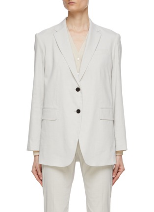 Main View - Click To Enlarge - THEORY - Rolled Sleeve Notch Lapel Single Breasted Blazer