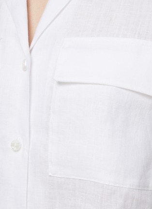  - THEORY - Button Up Linen Notch Shirt