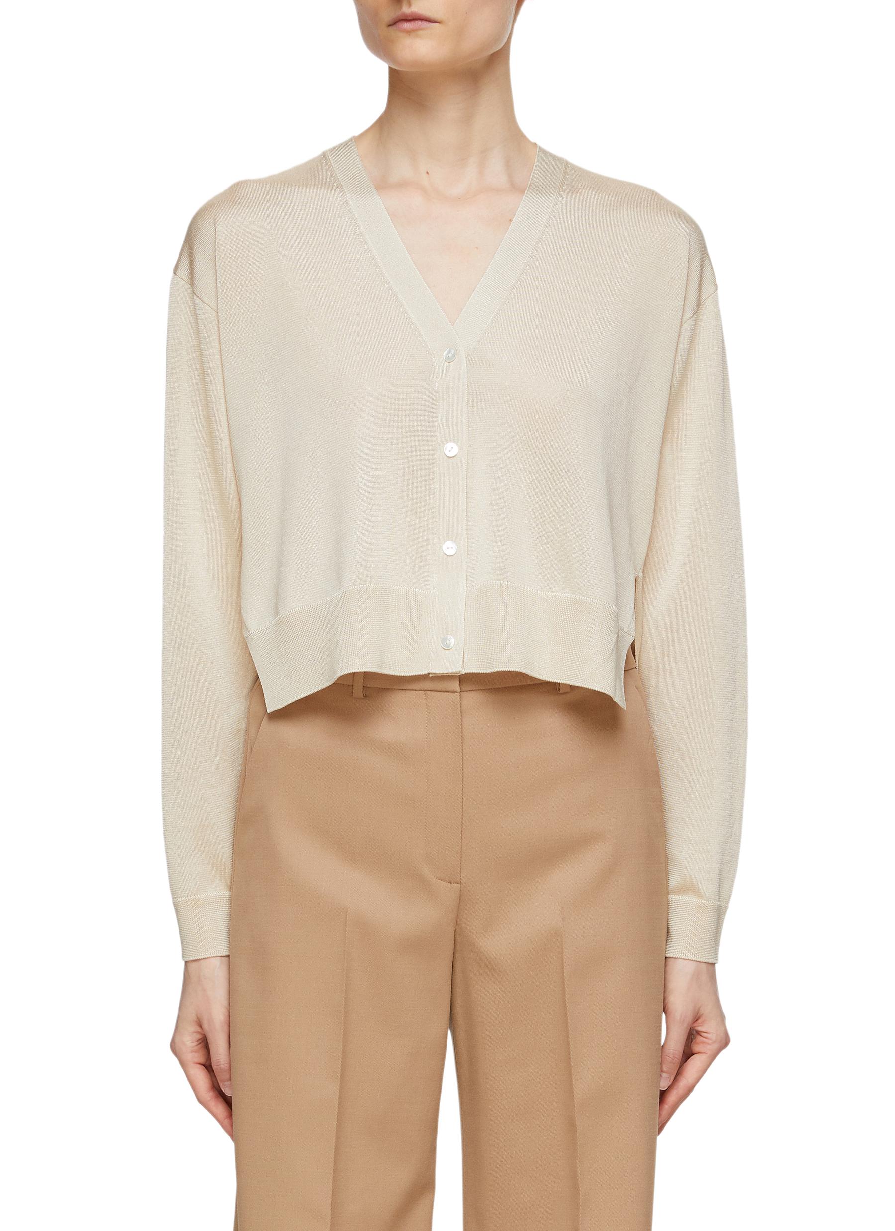 THEORY | Hanelee' Side Slit Plaited Cardigan | Women | Lane Crawford