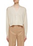 Main View - Click To Enlarge - THEORY - Hanelee' Side Slit Plaited Cardigan