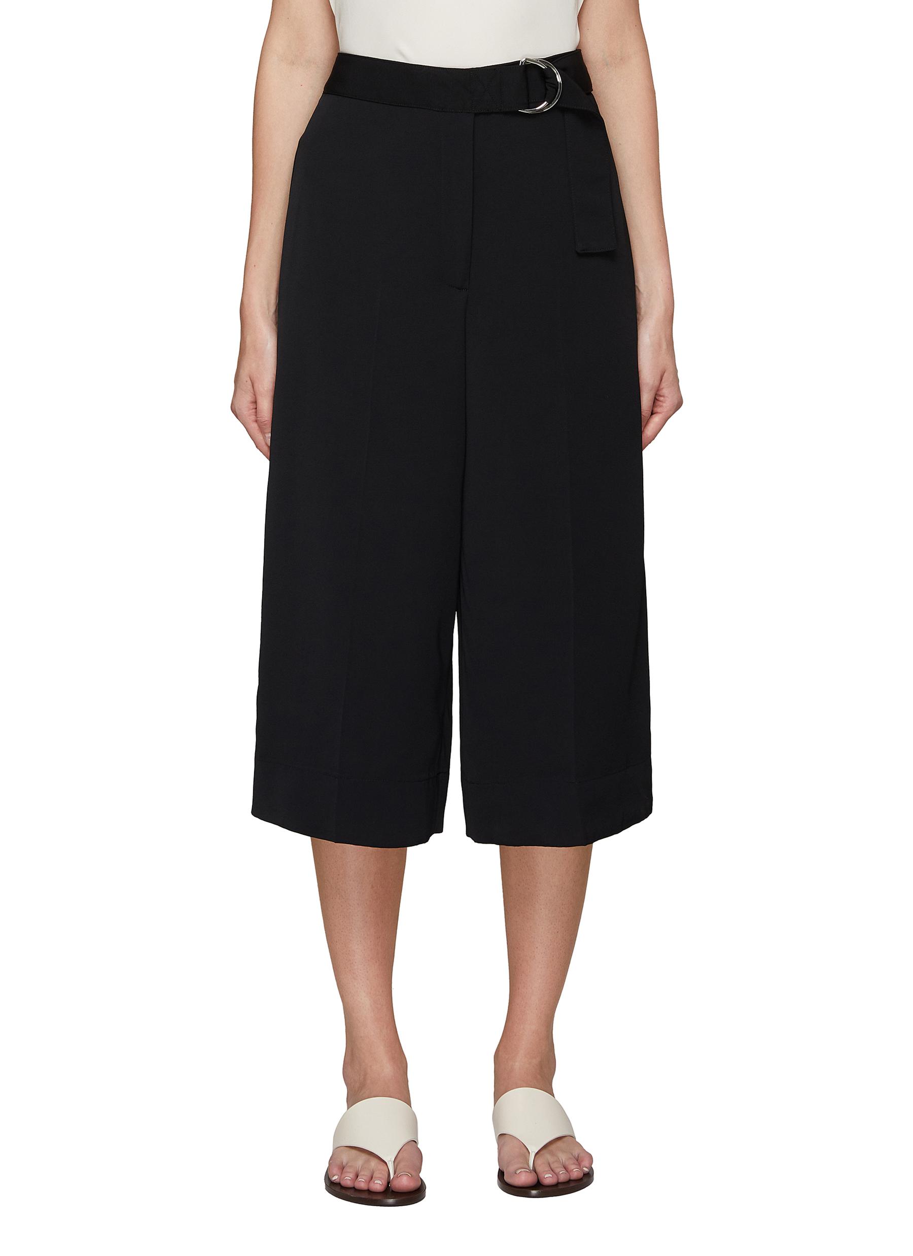 Plus Crepe Belted Culotte Trousers