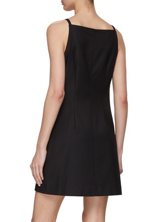 Back View - Click To Enlarge - THEORY - Square Neck Mini Dress