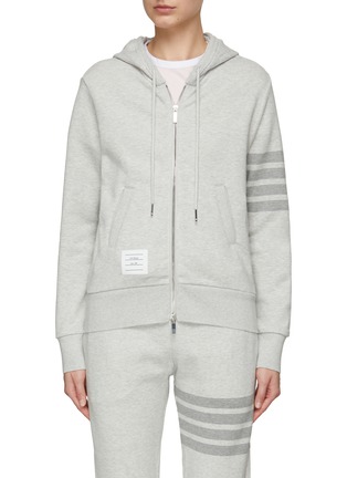 Main View - Click To Enlarge - THOM BROWNE  - 4 Bar Hooded Jacket