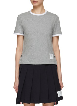 Main View - Click To Enlarge - THOM BROWNE  - Cotton Ringer T-Shirt
