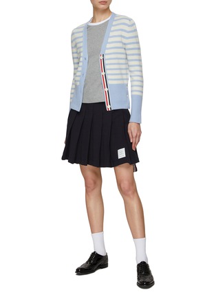 Figure View - Click To Enlarge - THOM BROWNE  - Cotton Ringer T-Shirt