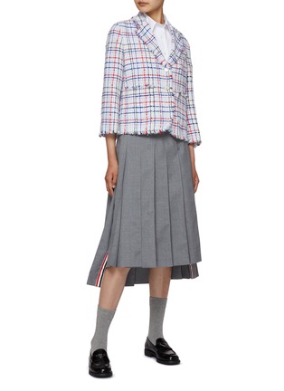 Figure View - Click To Enlarge - THOM BROWNE  - Pleated Midi Skirt