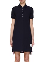 ワンピース THOM BROWNE Navy Blue Cotton Polo Dress Thom Browne Navy Blue Cotton Polo Dress | ModeSens
