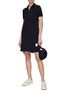 Figure View - Click To Enlarge - THOM BROWNE  - Tricoloured Band Polo Dress