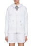 Main View - Click To Enlarge - THOM BROWNE  - Hooded Cotton Zip Up Jacket