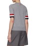 Back View - Click To Enlarge - THOM BROWNE  - Tricoloured Cuff Knit Top