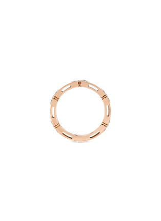 Detail View - Click To Enlarge - ROBERTO COIN - Love In Verona Diamond Ruby 18K Rose Gold Ring — Size 13mm