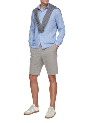 Figure View - Click To Enlarge - EQUIL - Spread Collar Linen Shirt