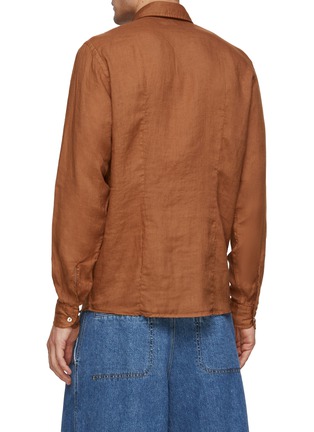 Back View - Click To Enlarge - EQUIL - Spread Collar Linen Shirt