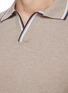EQUIL - Stripe Trim Buttonless Polo Shirt
