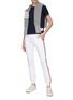 Figure View - Click To Enlarge - THOM BROWNE  - Tricoloured Stripe Sweatpants