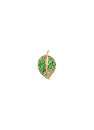 Main View - Click To Enlarge - MIO HARUTAKA - ‘Leaf’ 18K Rose Gold Green Garnet Earring — Right