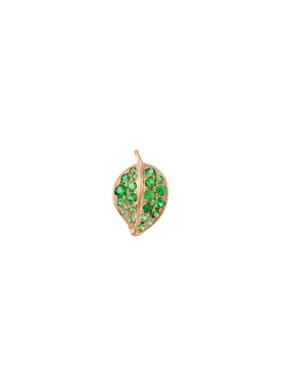 Main View - Click To Enlarge - MIO HARUTAKA - ‘Leaf’ 18K Rose Gold Green Garnet Earring — Left