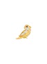 MIO HARUTAKA - ‘Little Parrot’ 18K Yellow White Gold Sapphire Black Diamond Earring