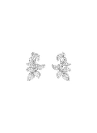 Main View - Click To Enlarge - MIO HARUTAKA - ‘Ivy’ 18K White Gold Diamond Earrings