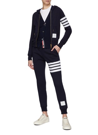Figure View - Click To Enlarge - THOM BROWNE  - 4 Bar Stripe Cashmere Cardigan