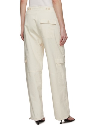 Back View - Click To Enlarge - TOTEME - Drawstring Cuff Organic Cotton Cargo Pants