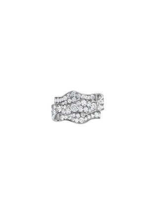 Main View - Click To Enlarge - YICI ZHAO ART & JEWELS - Blue Danube Diamond 18K White Gold Ring — Size HK13