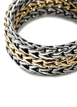 Detail View - Click To Enlarge - JOHN HARDY - ‘Classic Chain’ 18K Gold Sterling Silver Band Ring — Size 7