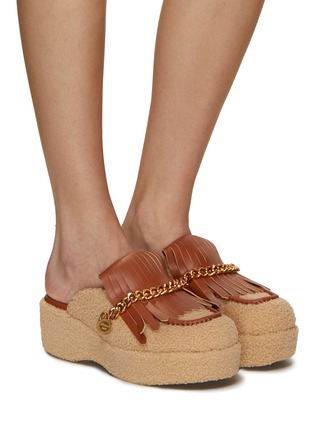 Figure View - Click To Enlarge - CIRCUS BY SAM EDELMAN SHOES - Joan 60 Tassel Shearling Mules