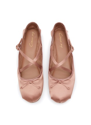 Detail View - Click To Enlarge - CIRCUS BY SAM EDELMAN - Zuri Criss Cross Satin Ballerina Flats