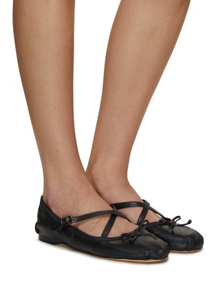Figure View - Click To Enlarge - CIRCUS BY SAM EDELMAN - Zuri Criss Cross Leather Ballerina Flats