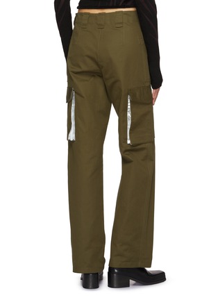 Back View - Click To Enlarge - PACO RABANNE - Cotton Gabardine Cargo Pants