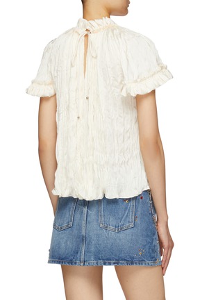 Back View - Click To Enlarge - PACO RABANNE - Pleated Blouse