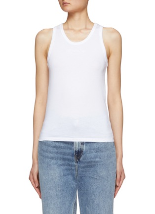 Main View - Click To Enlarge - PACO RABANNE - Fluffy Logo Tank Top