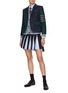 Figure View - Click To Enlarge - THOM BROWNE  - Boat Intarsia 4 Bar Boxy Cardigan