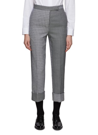 Main View - Click To Enlarge - THOM BROWNE  - Mixed Suiting Pants